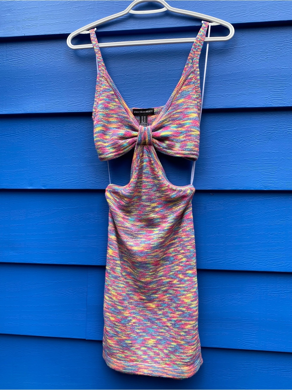 Knit Cutout Mini Dress - Picture 1 of 3